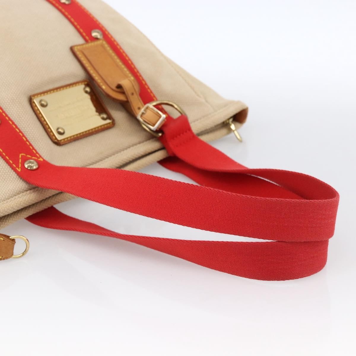 Louis Vuitton Antigua Tote Canvas Beige Canvas Tote Bag Bag (Pre-Owned)