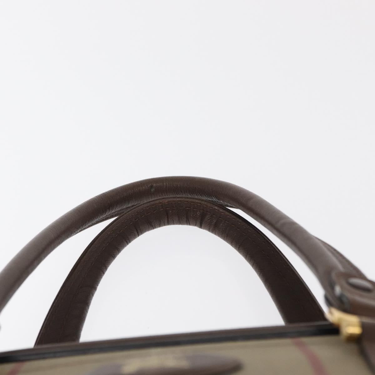 Burberry Nova Handbag Canvas Beige Canvas Handbag (Pre-Owned)