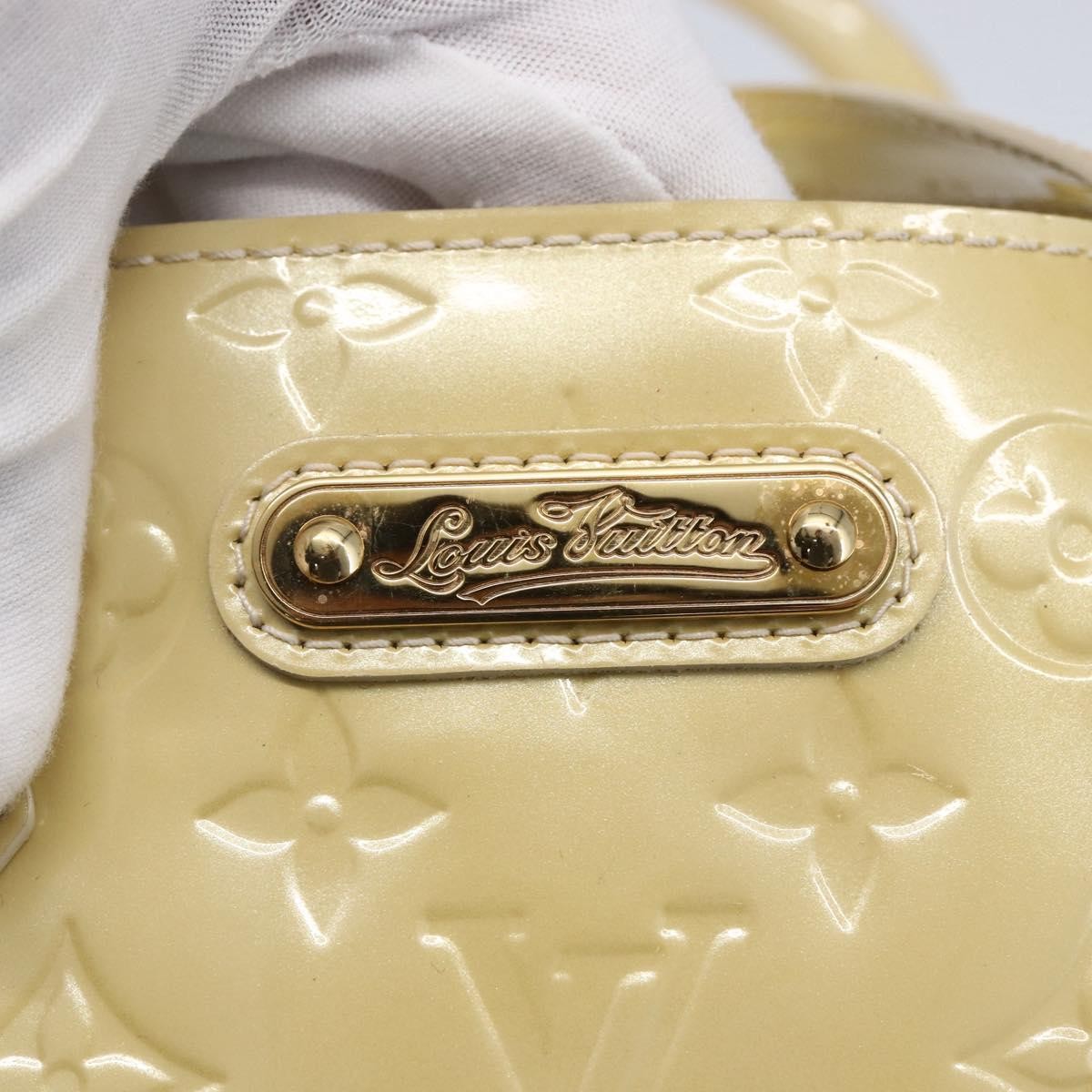 Louis Vuitton Wilshire Handbag Monogram Vernis Beige Patent_Leather Handbag (Pre-Owned)