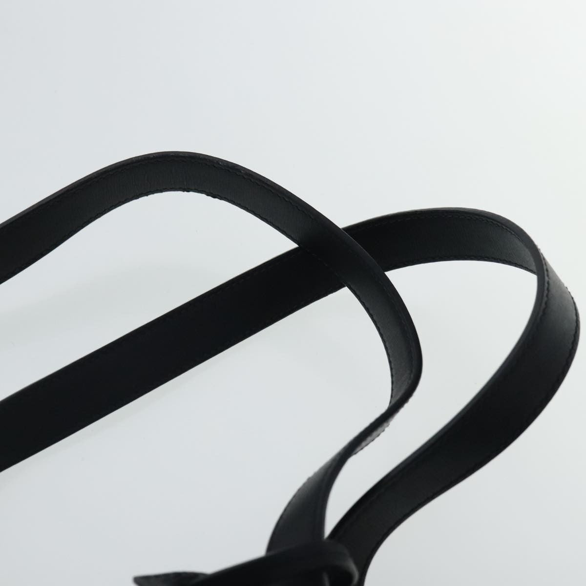 Saint Laurent Shopper Tote Leather Black Leather Tote Bag Bag (Pre-Owned)