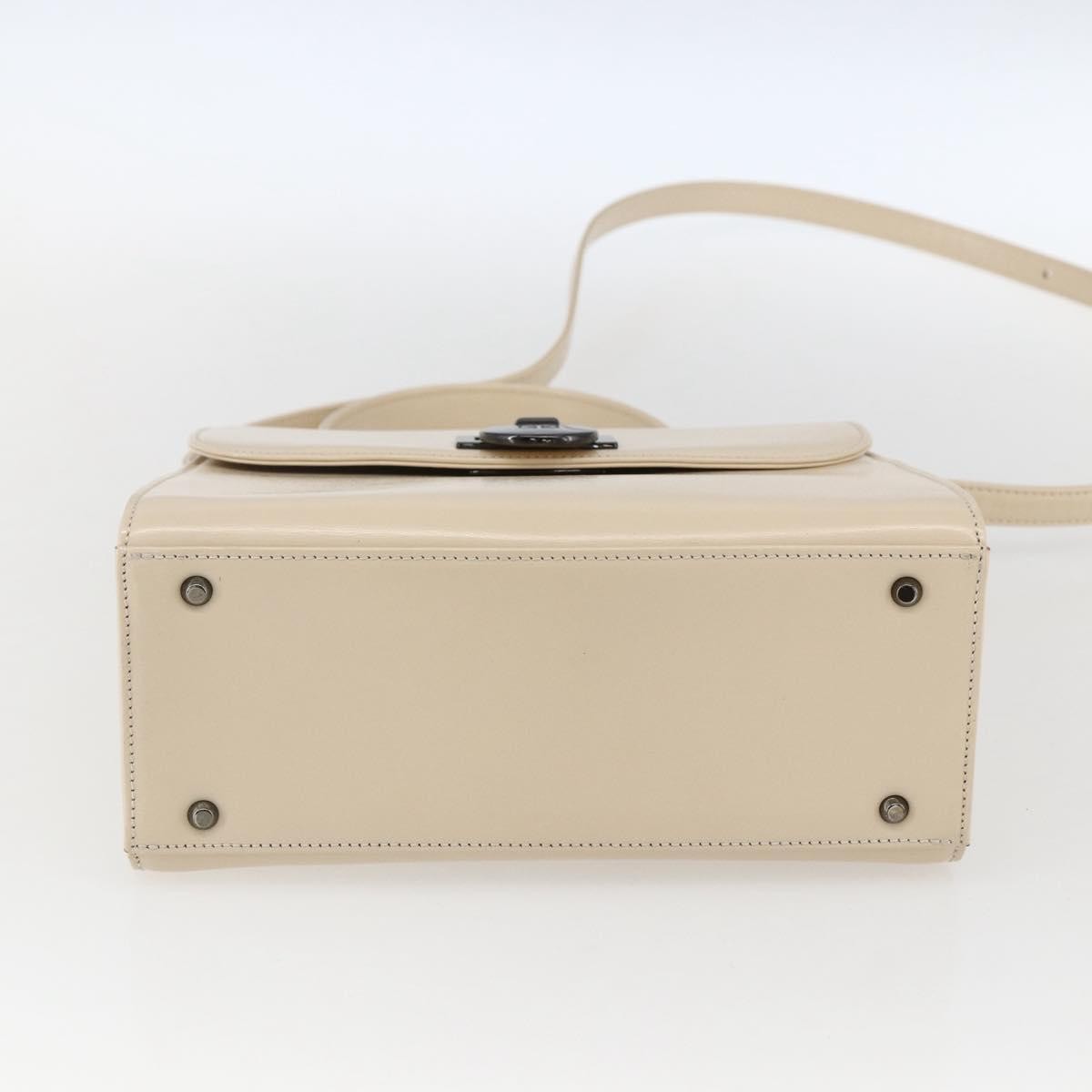 Givenchy Vintage 4G Handbag Leather Beige Leather Handbag (Pre-Owned)