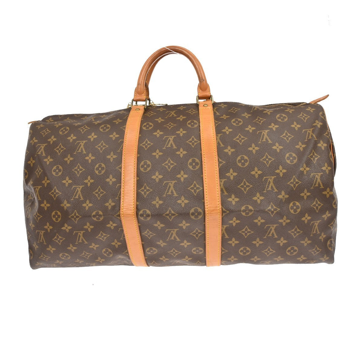 Louis Vuitton Keepall Bag Monogram Canvas Brown Canvas Travel Bag Bag (Pre-Owned)