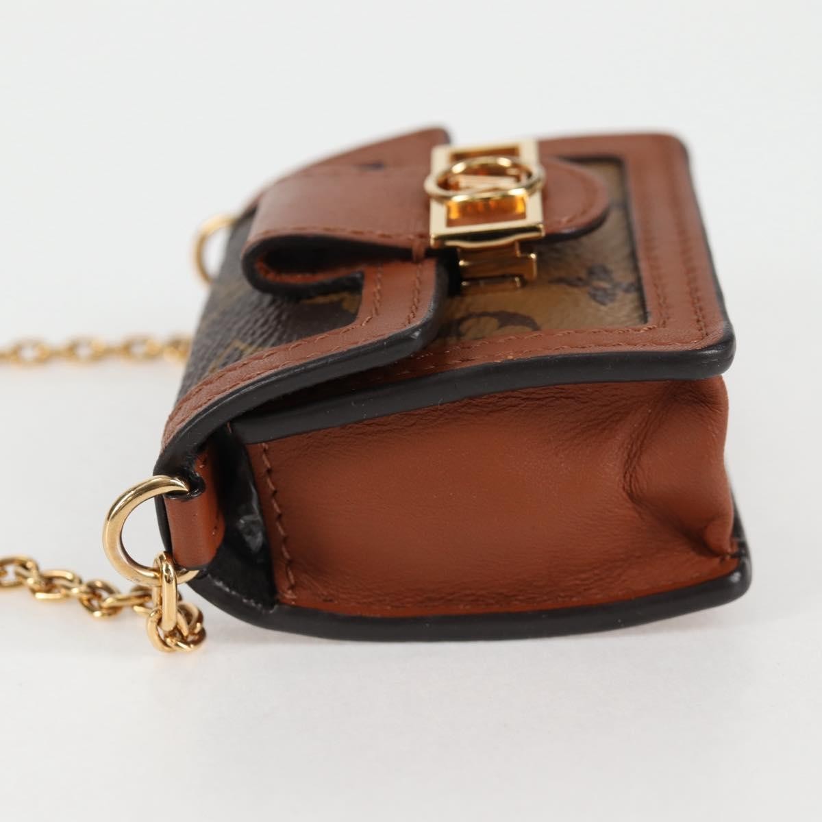 Louis Vuitton Dauphine Chain Wallet Reverse Monogram Canvas Brown Canvas Bag (Pre-Owned)