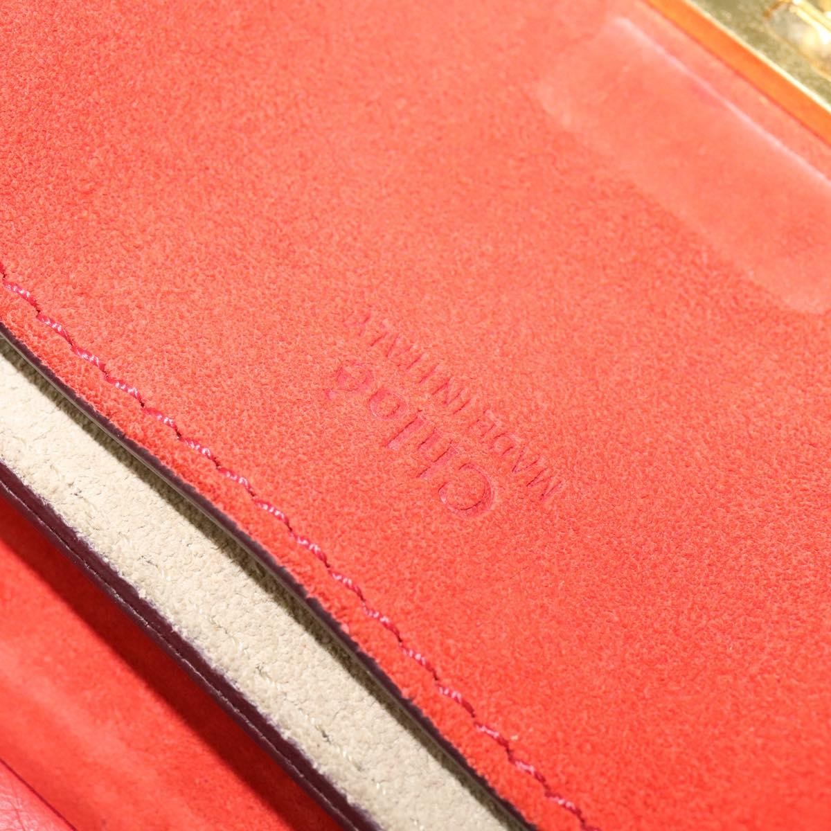 Chloe Drew Crossbody Bag Leather And Suede Red Suede Shoulder Bag Bag (Pre-Owned)