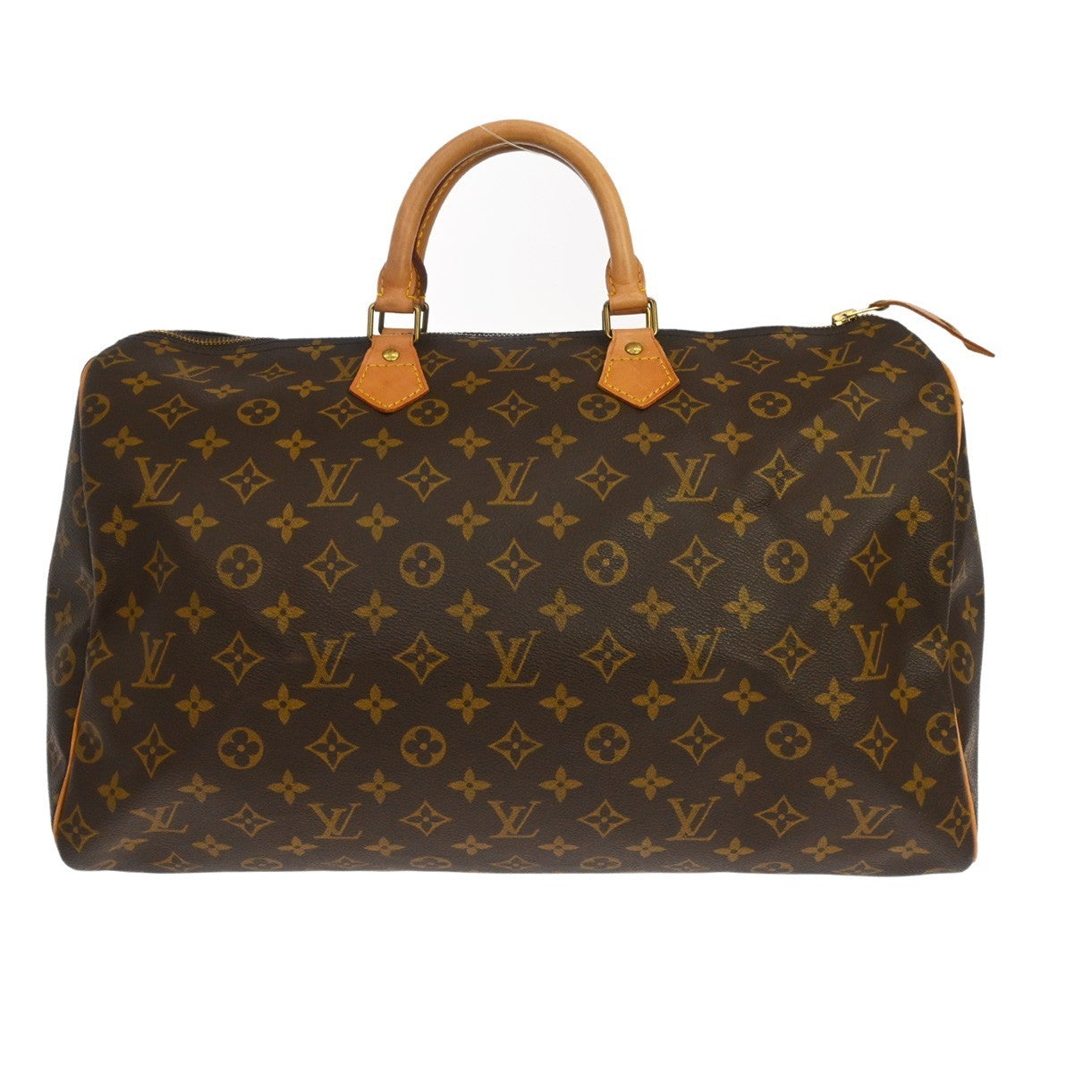Louis Vuitton Speedy Handbag Monogram Canvas Brown Canvas Handbag (Pre-Owned)