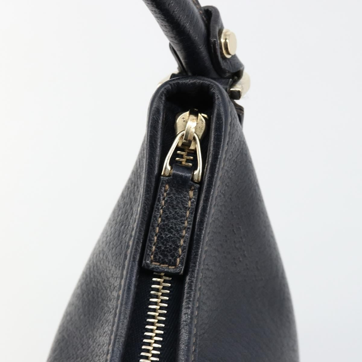 Gucci Abbey D-Ring Hobo Leather Navy Leather Handbag (Pre-Owned)