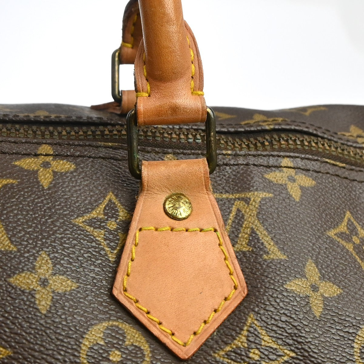 Louis Vuitton Speedy Handbag Monogram Canvas Brown Canvas Handbag (Pre-Owned)