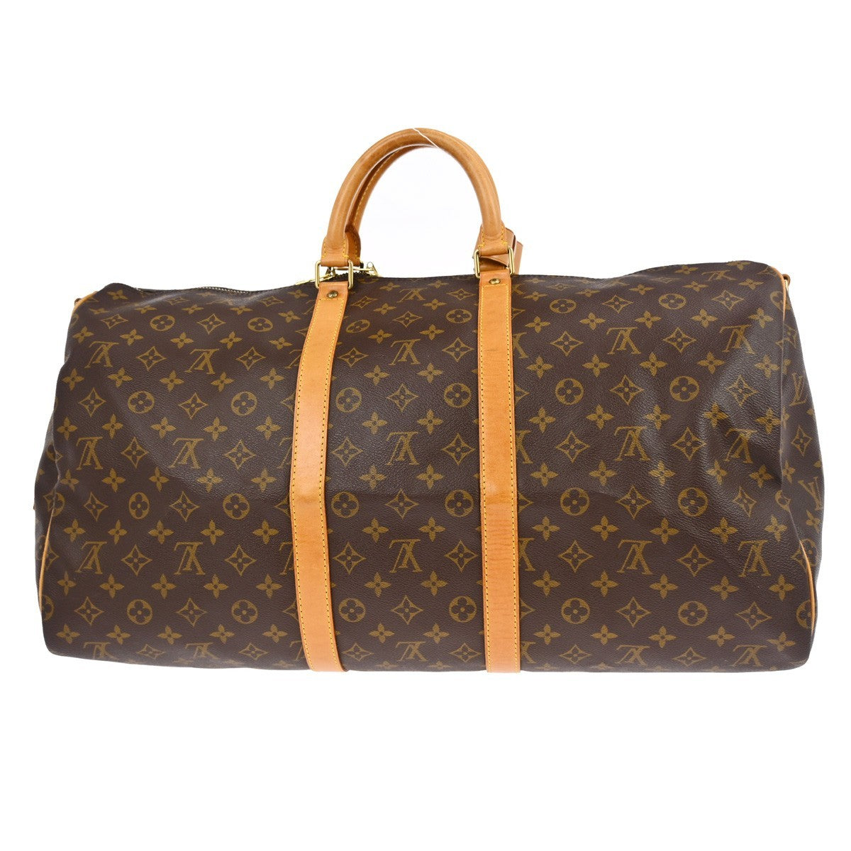 Louis Vuitton Keepall Bandouliere Bag Monogram Canvas Brown Canvas Travel Bag Bag (Pre-Owned)