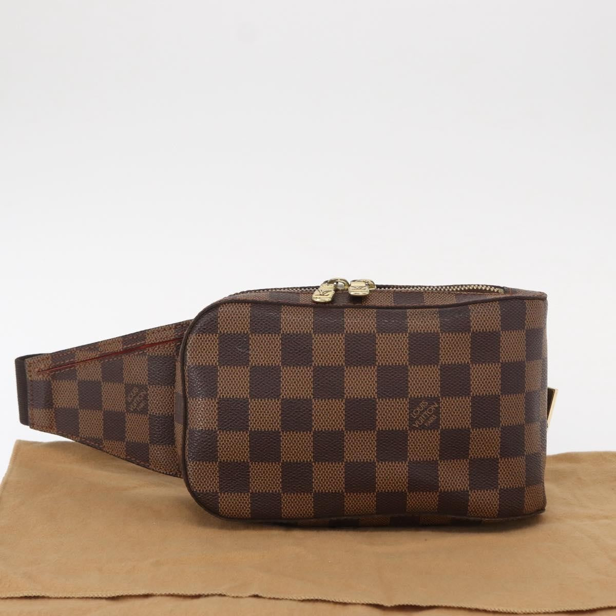 Louis Vuitton Geronimos Waist Bag Damier Brown Canvas Shoulder Bag Bag (Pre-Owned)