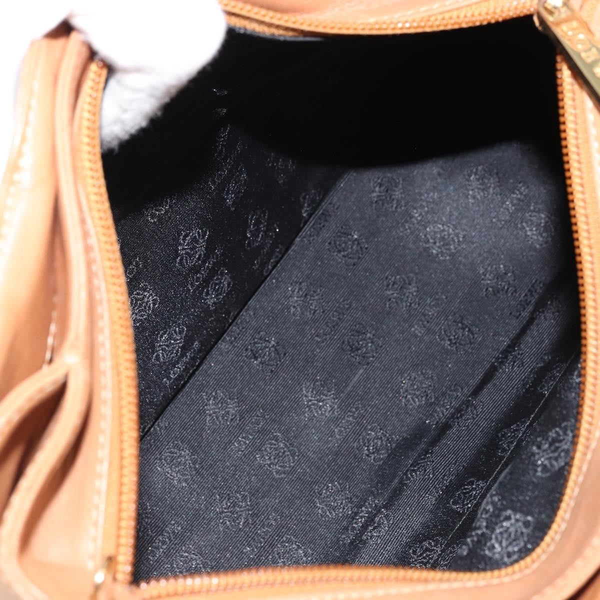 Loewe Anagram Handbag Leather Brown Leather Handbag (Pre-Owned)