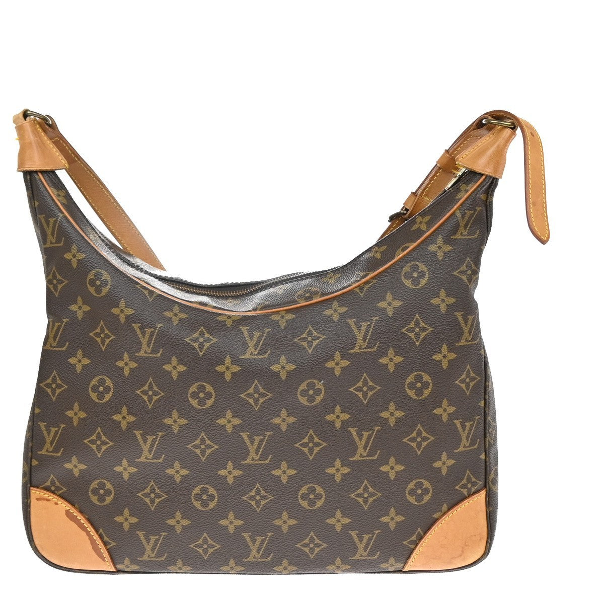 Louis Vuitton Boulogne Handbag Monogram Canvas Brown Canvas Shoulder Bag Bag (Pre-Owned)