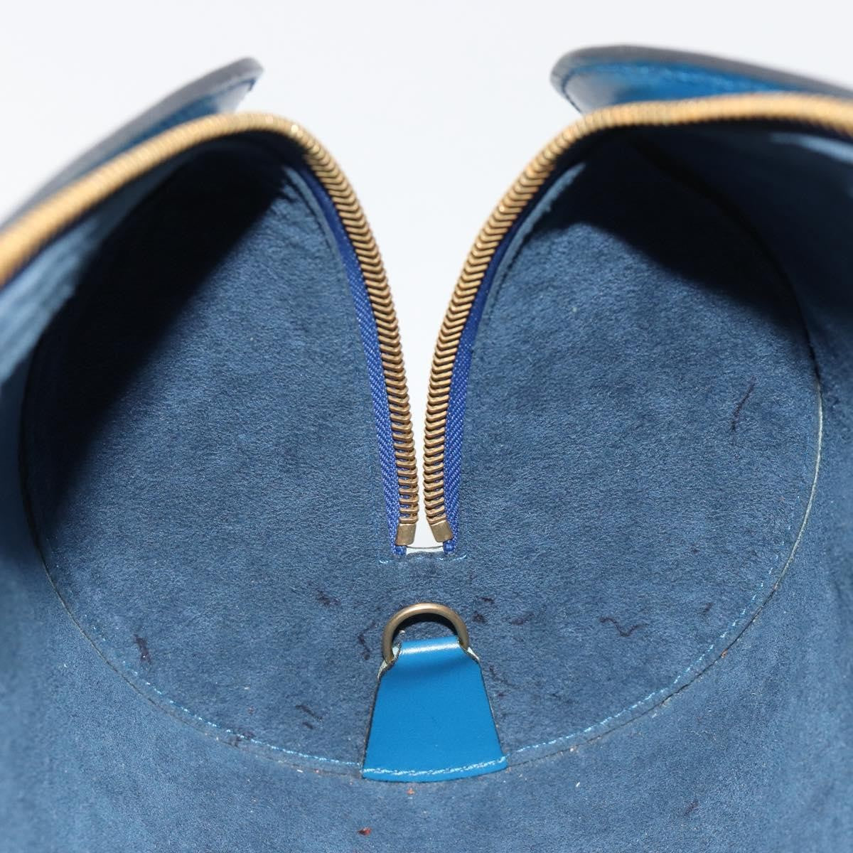 Louis Vuitton Soufflot Handbag Epi Leather Blue Leather Handbag (Pre-Owned)