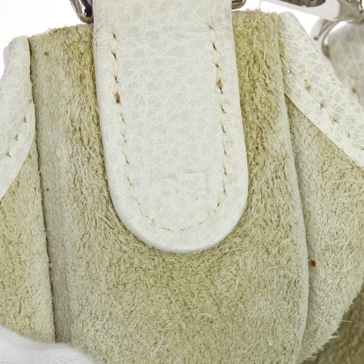 Hermes Evelyne Bag Gen I Clemence White Leather Shoulder Bag Bag (Pre-Owned)