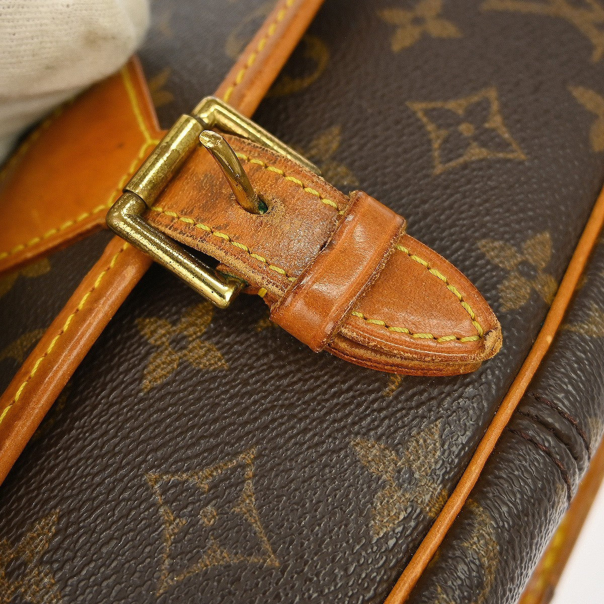 Louis Vuitton Sologne Handbag Monogram Canvas Brown Canvas Shoulder Bag Bag (Pre-Owned)