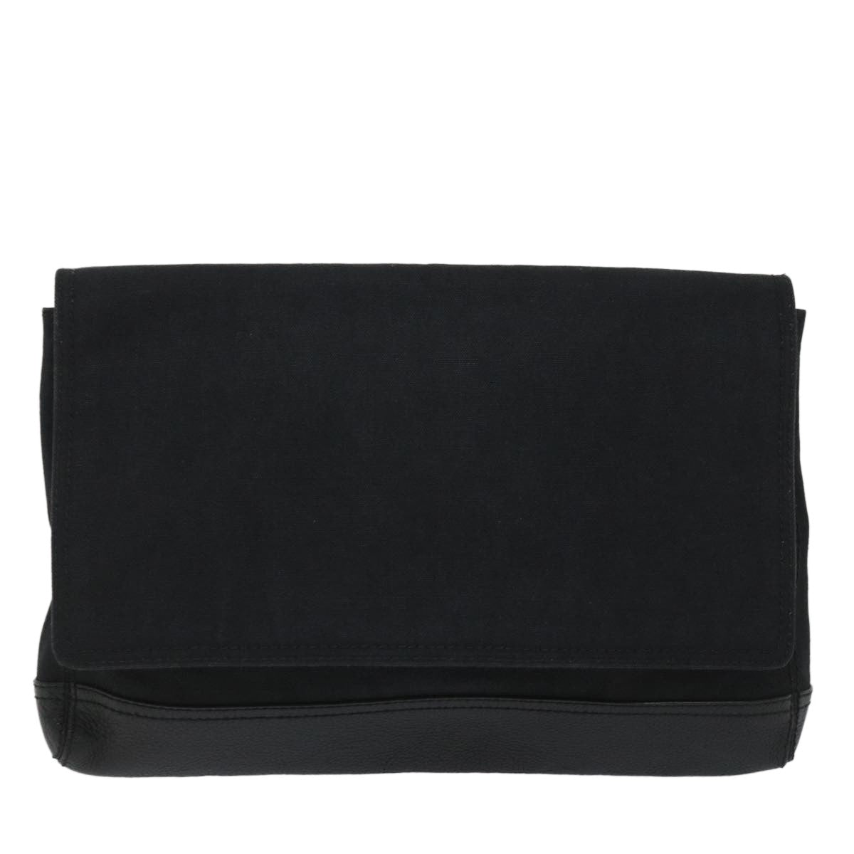 Balenciaga Vintage Pouch Leather Black Canvas Clutche & Pouche Bag (Pre-Owned)