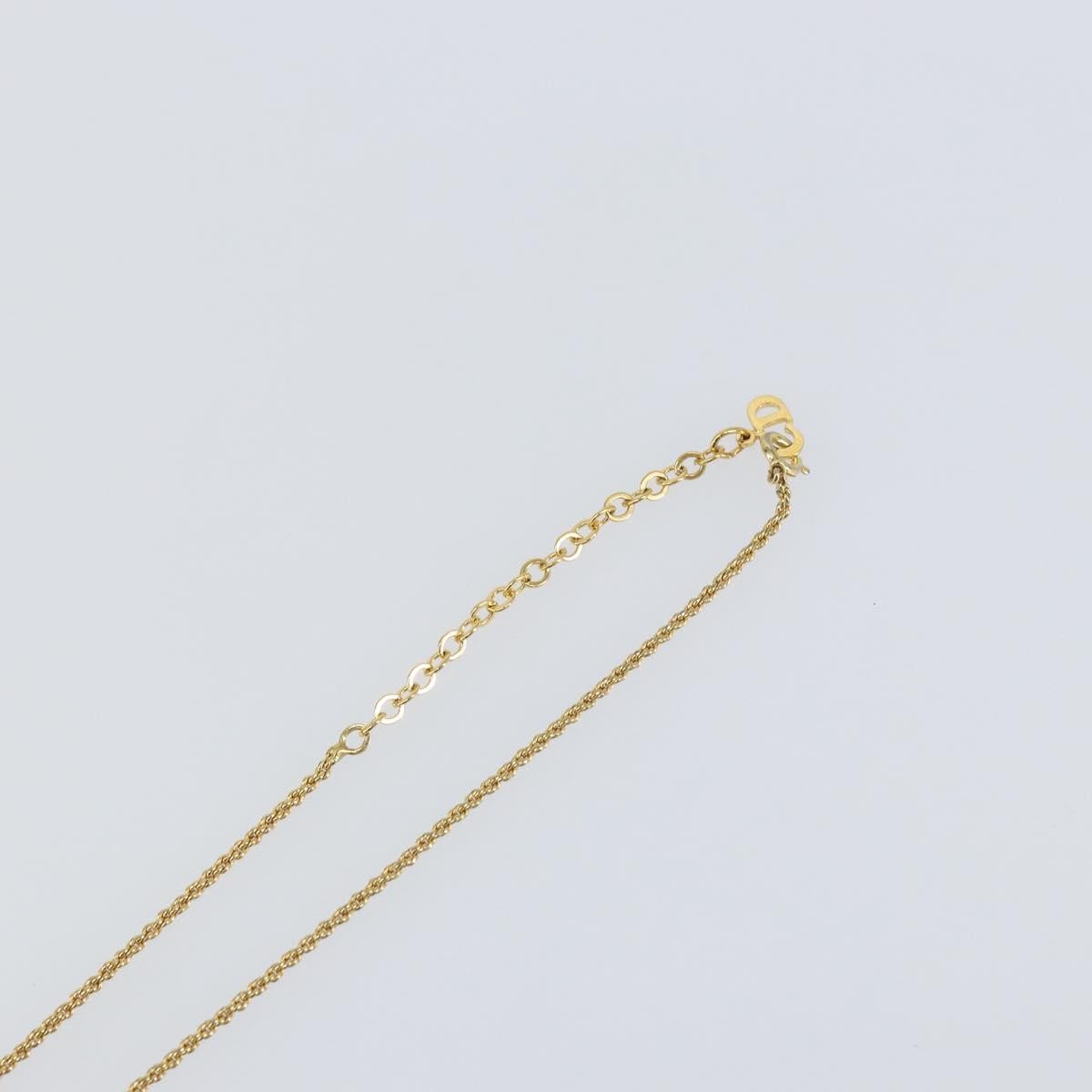 Christian Dior Cd Round Pendant Necklace Metal Gold Metal Necklace Jewelry (Pre-Owned)