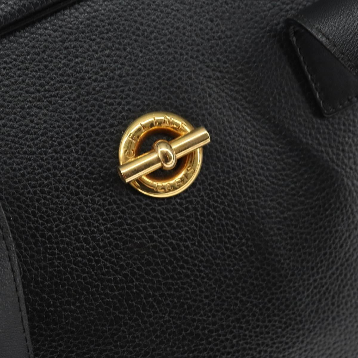 Celine Handbag Leather Black Leather Handbag (Pre-Owned)