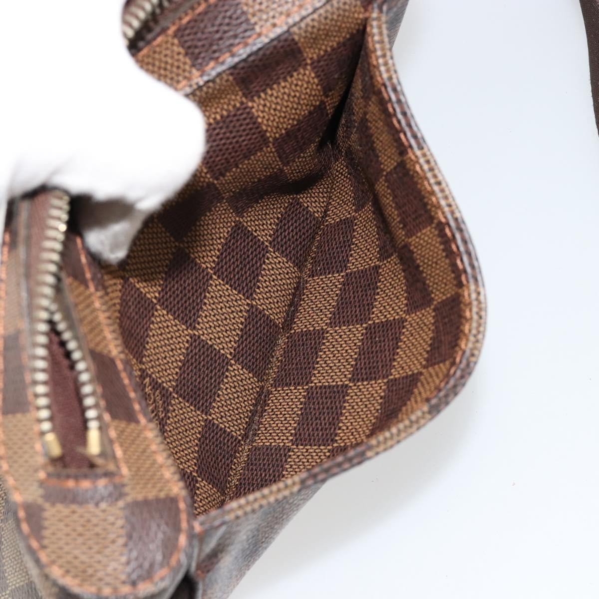 Louis Vuitton Geronimos Waist Bag Damier Brown Canvas Shoulder Bag Bag (Pre-Owned)