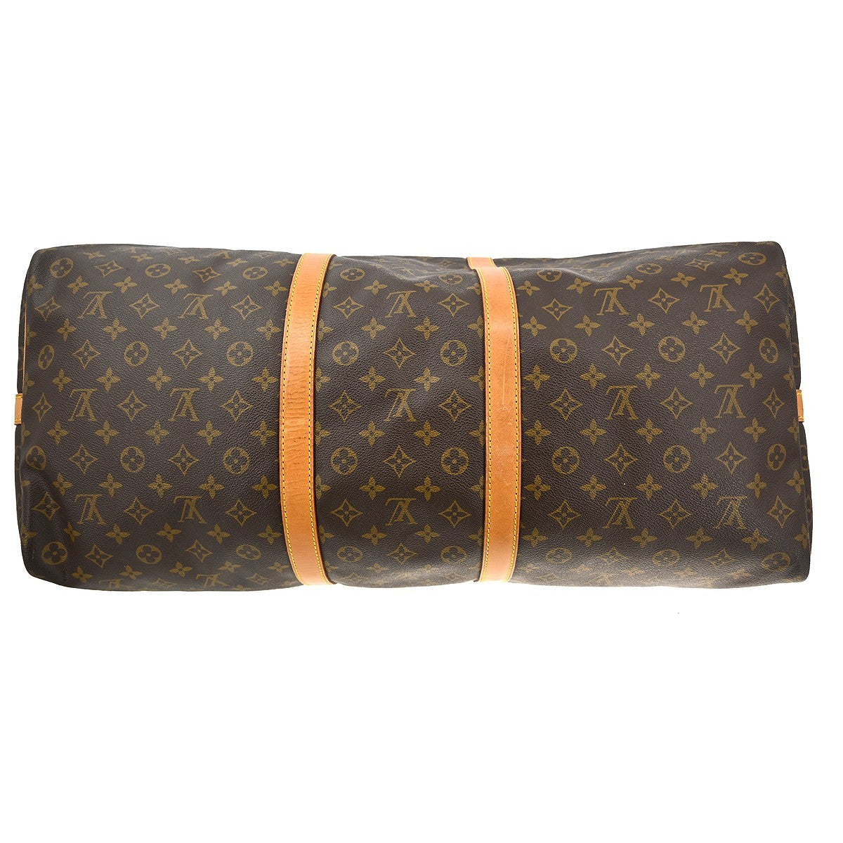 Louis Vuitton Keepall Bandouliere Bag Monogram Canvas Brown Canvas Travel Bag Bag (Pre-Owned)