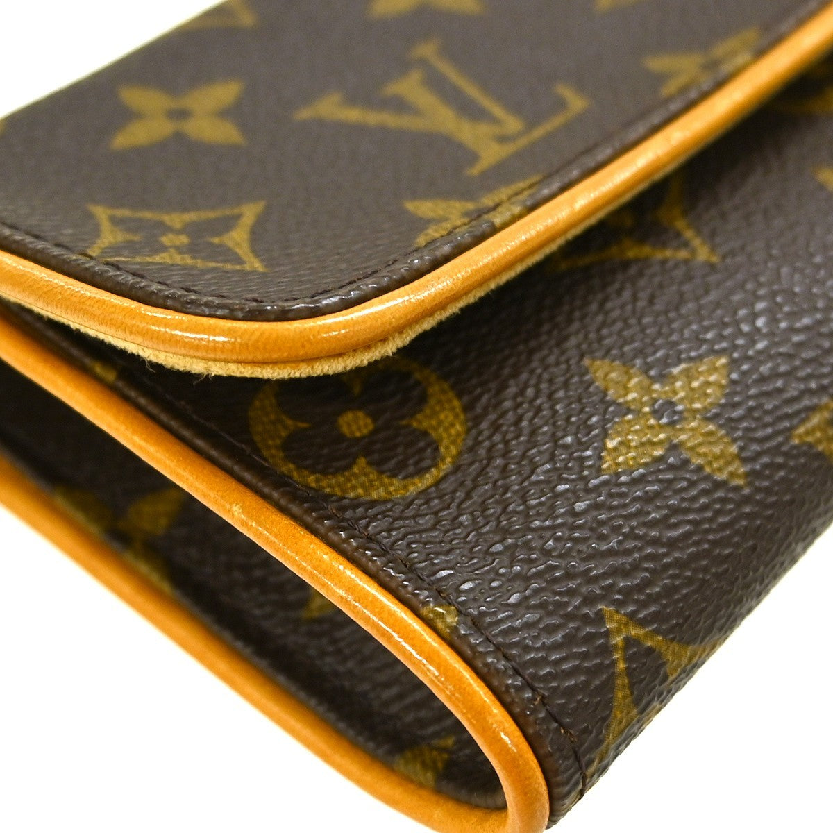 Louis Vuitton Twin Handbag Monogram Canvas Brown Canvas Clutche & Pouche Bag (Pre-Owned)