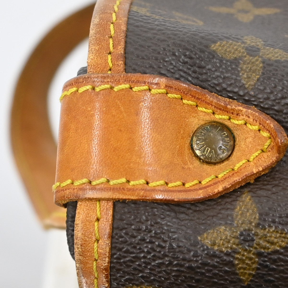 Louis Vuitton Saumur Handbag Monogram Canvas Brown Canvas Shoulder Bag Bag (Pre-Owned)