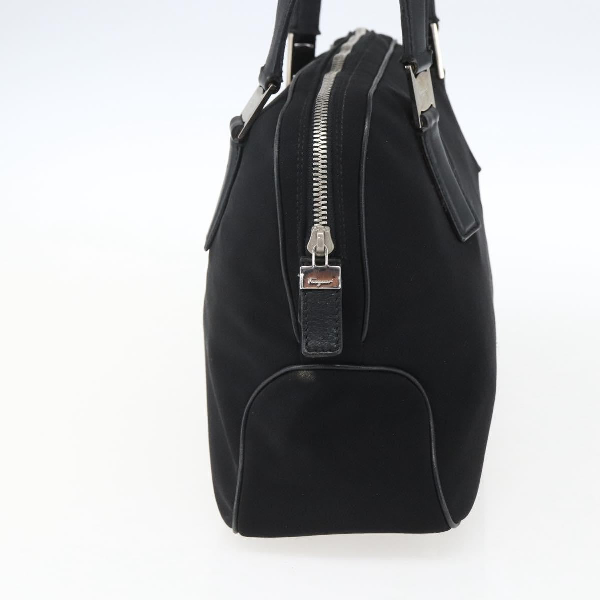Salvatore Ferragamo Vintage Handbag Nylon Black Nylon Handbag (Pre-Owned)
