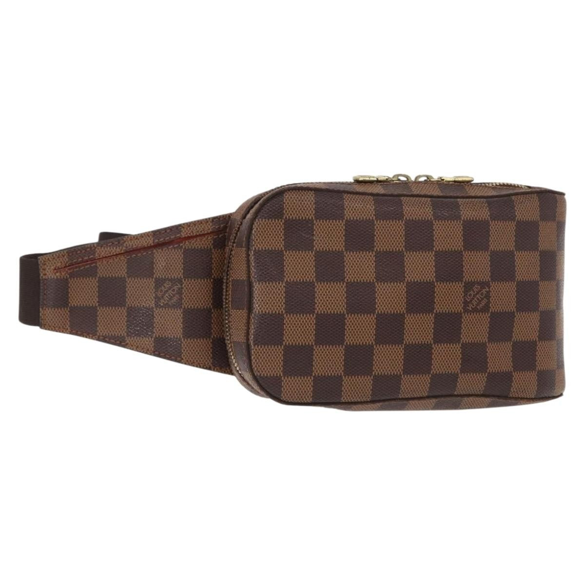 Louis Vuitton Geronimos Waist Bag Damier Brown Canvas Shoulder Bag Bag (Pre-Owned)