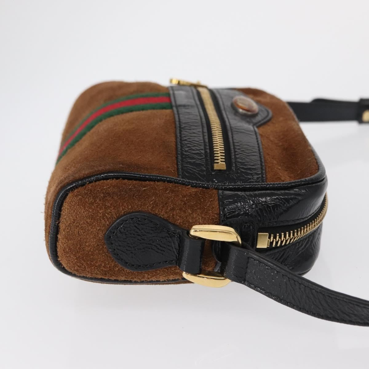 Gucci Ophidia Shoulder Bag Suede Brown Suede Shoulder Bag Bag (Pre-Owned)