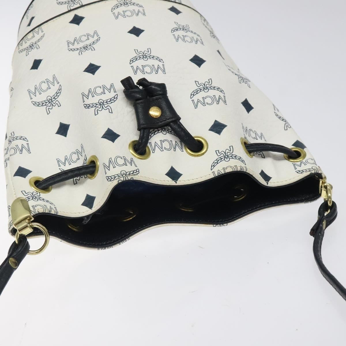 MCM Visetos Shoulder Bag Pvc White Pvc Shoulder Bag Bag (Pre-Owned)