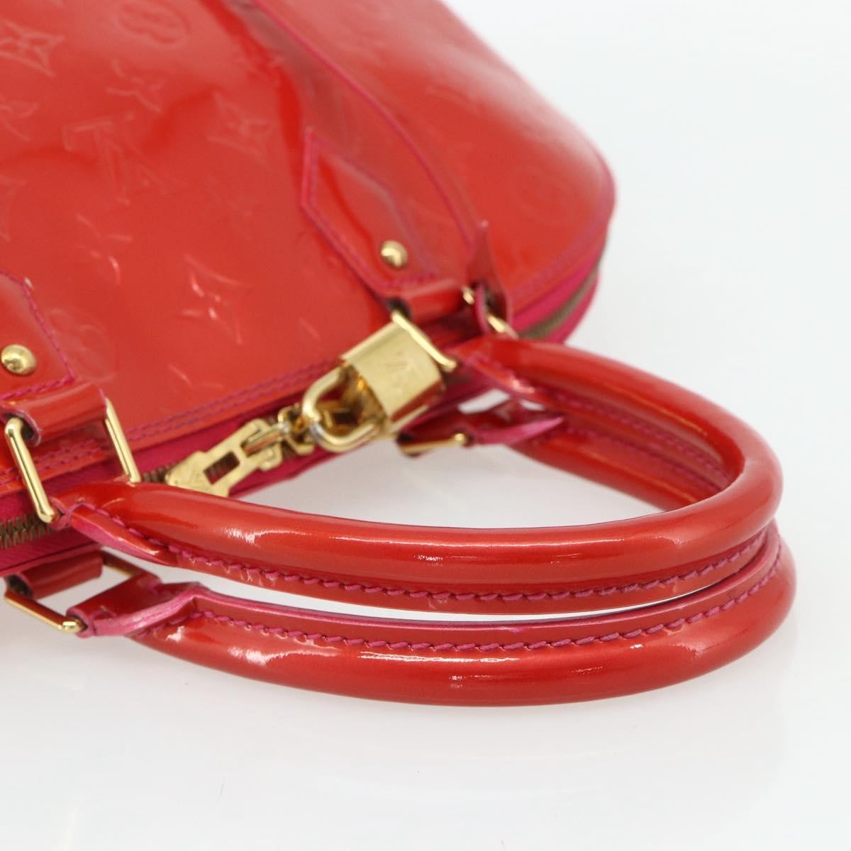 Louis Vuitton Alma Handbag Monogram Vernis Red Patent_Leather Handbag (Pre-Owned)
