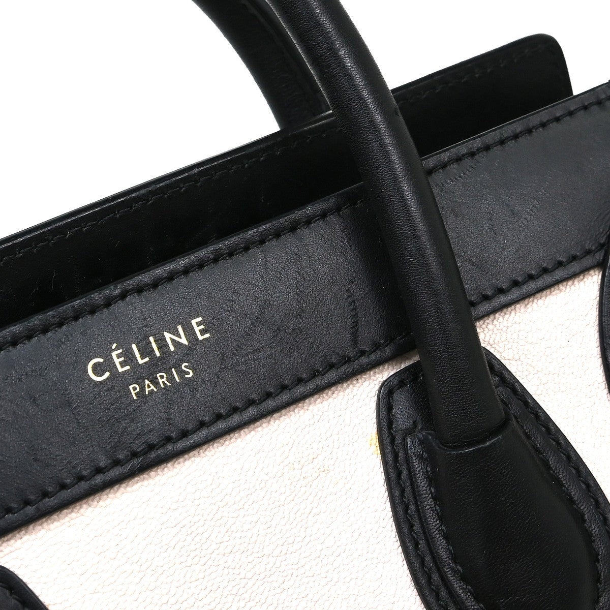 Celine Tricolor Luggage Bag Leather Multicolour Leather Tote Bag Bag (Pre-Owned)