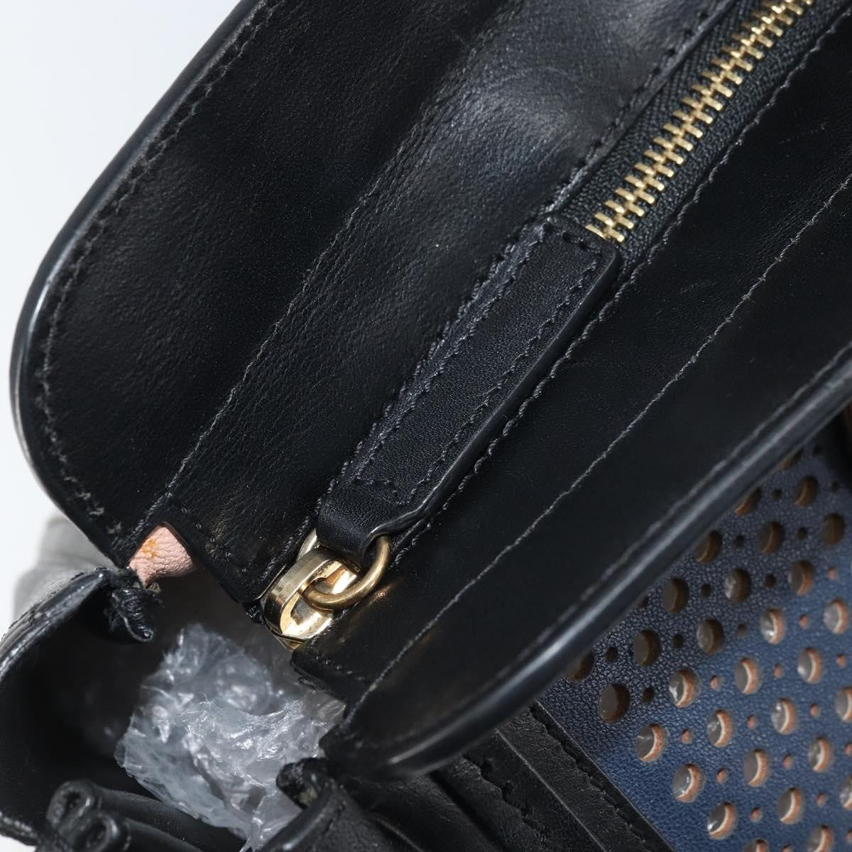Chloe Alice Satchel Leather Black Leather Handbag (Pre-Owned)