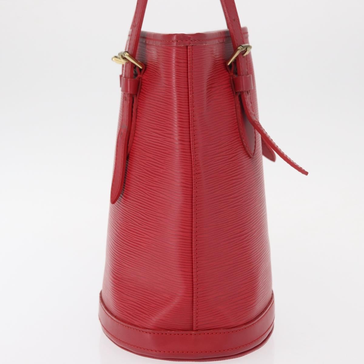 Louis Vuitton Bucket Bag Epi Leather Red Leather Shoulder Bag Bag (Pre-Owned)