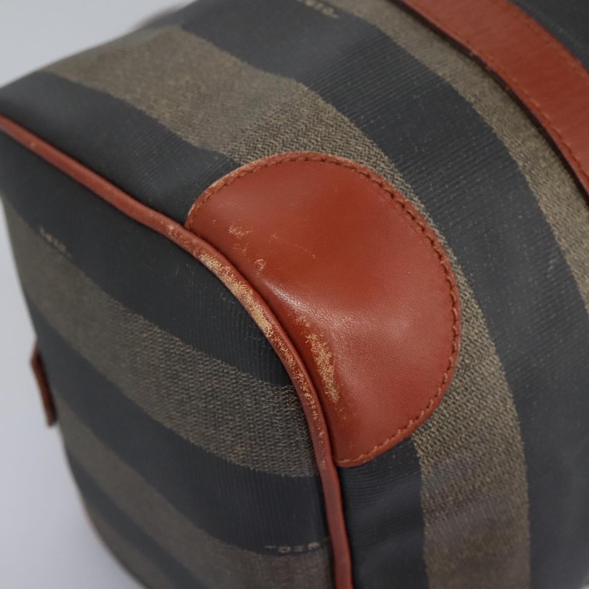 Fendi Vintage Pequin Convertible Boston Bag Coated Canvas Multicolour Canvas Travel Bag Bag (Pre-Owned)