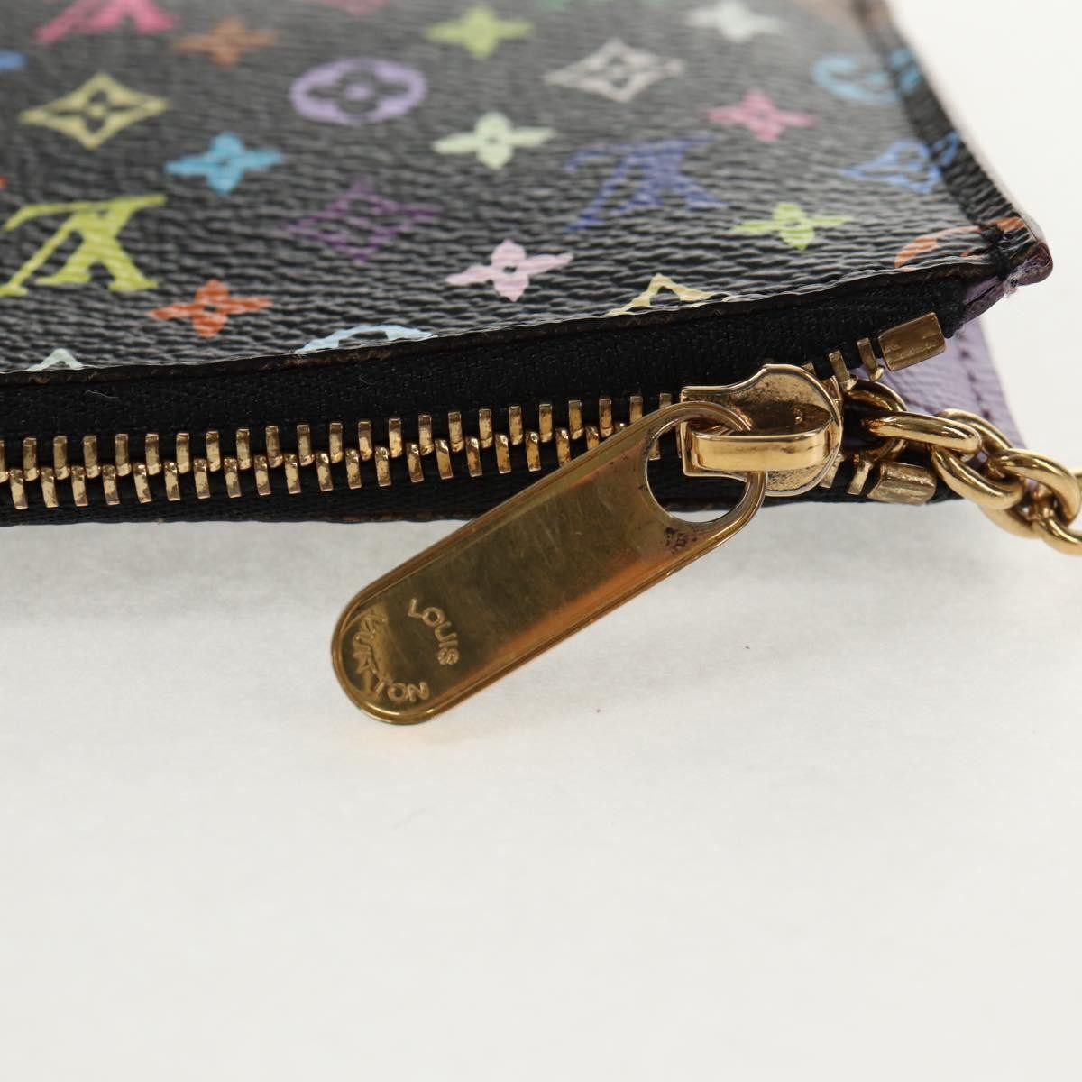 Louis Vuitton Pochette Clés Nm Monogram Multicolor Canvas Black Canvas Wallets Accessory (Pre-Owned)