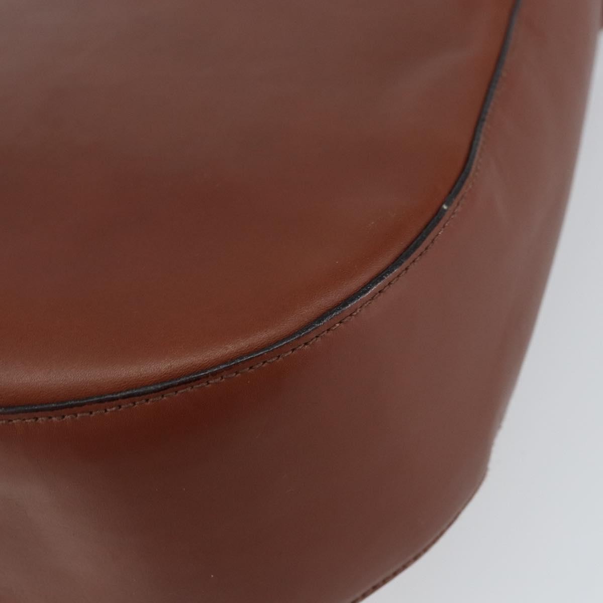 Salvatore Ferragamo Gancini Shoulder Bag Leather Brown Leather Shoulder Bag Bag (Pre-Owned)