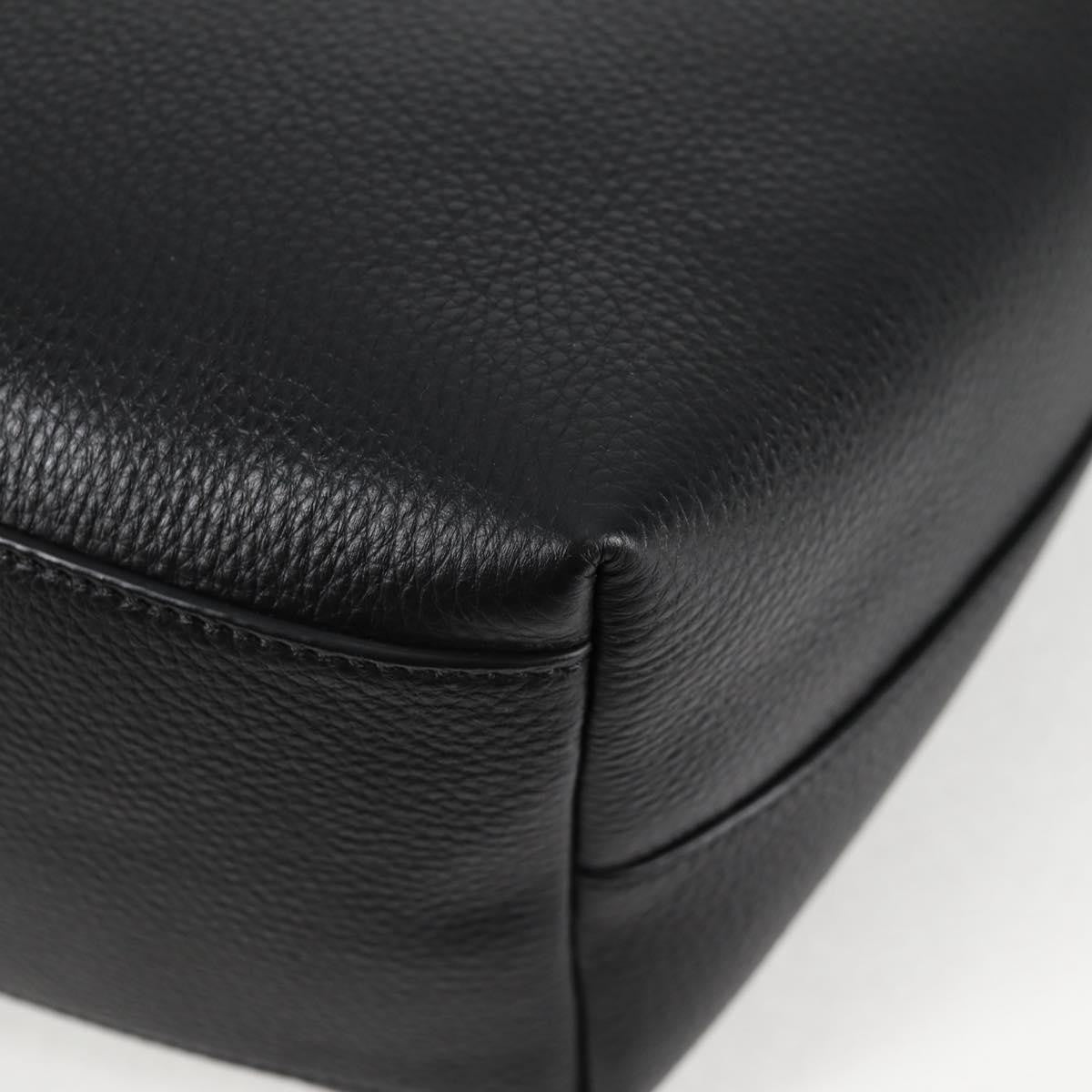 Versace Medusa Tote Leather Black Leather Tote Bag Bag (Pre-Owned)