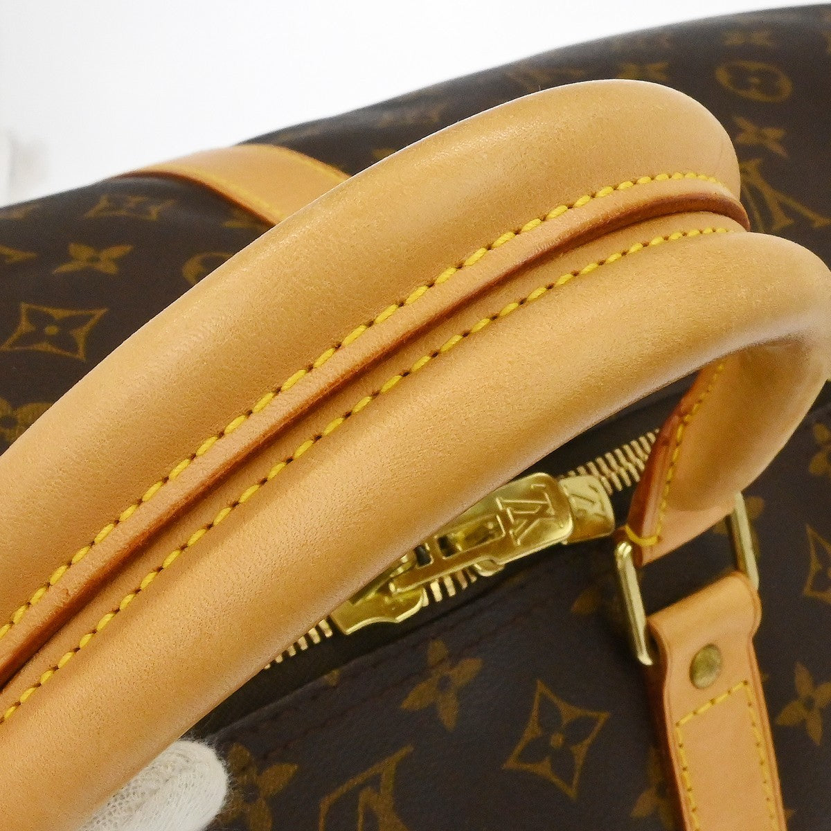 Louis Vuitton Keepall Bandouliere Bag Monogram Canvas Brown Canvas Travel Bag Bag (Pre-Owned)