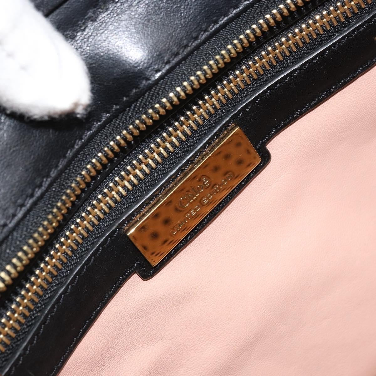 Chloe Alice Satchel Leather Black Leather Handbag (Pre-Owned)