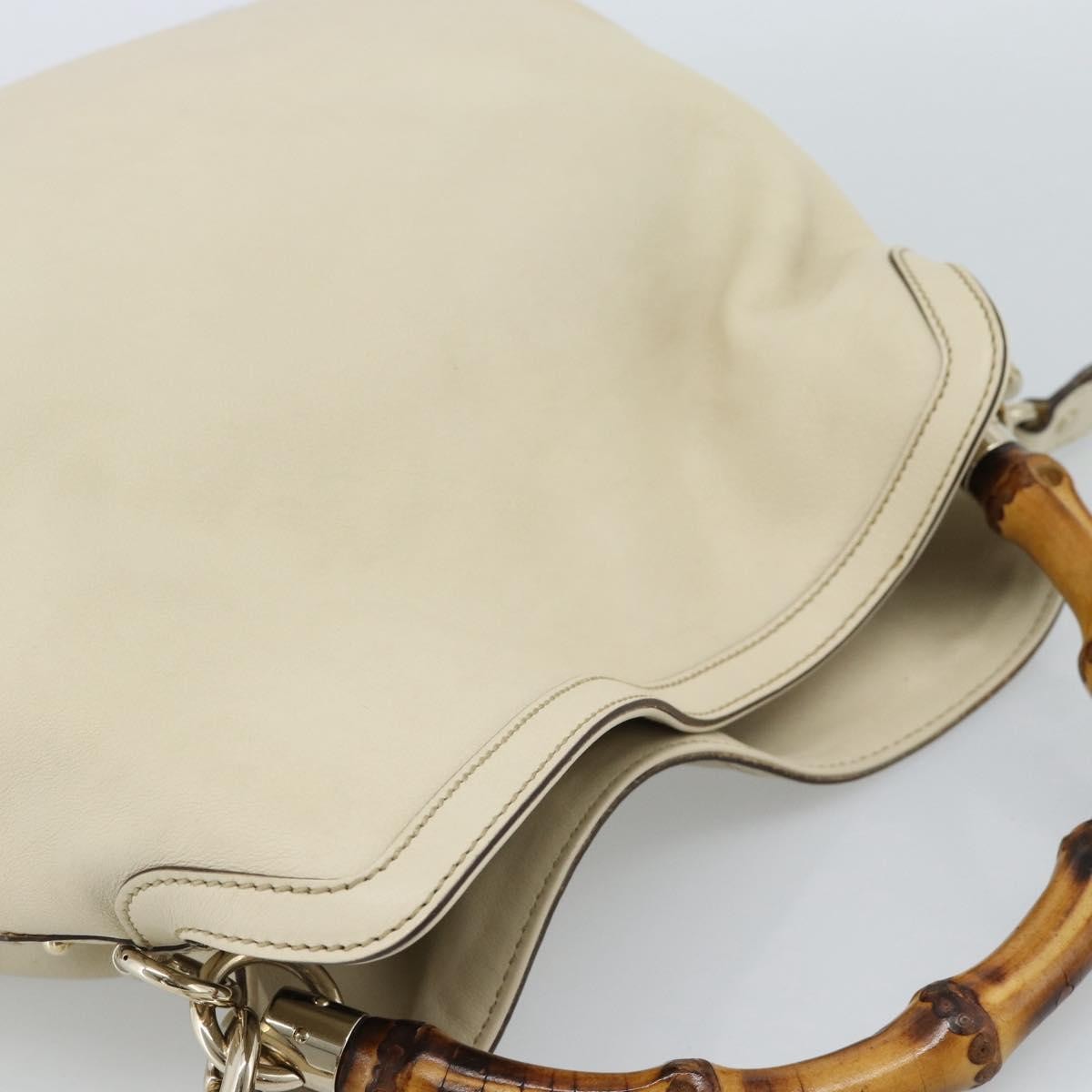 Gucci Vintage Convertible Bamboo Top Handle Bag Leather Multicolour Leather Handbag (Pre-Owned)