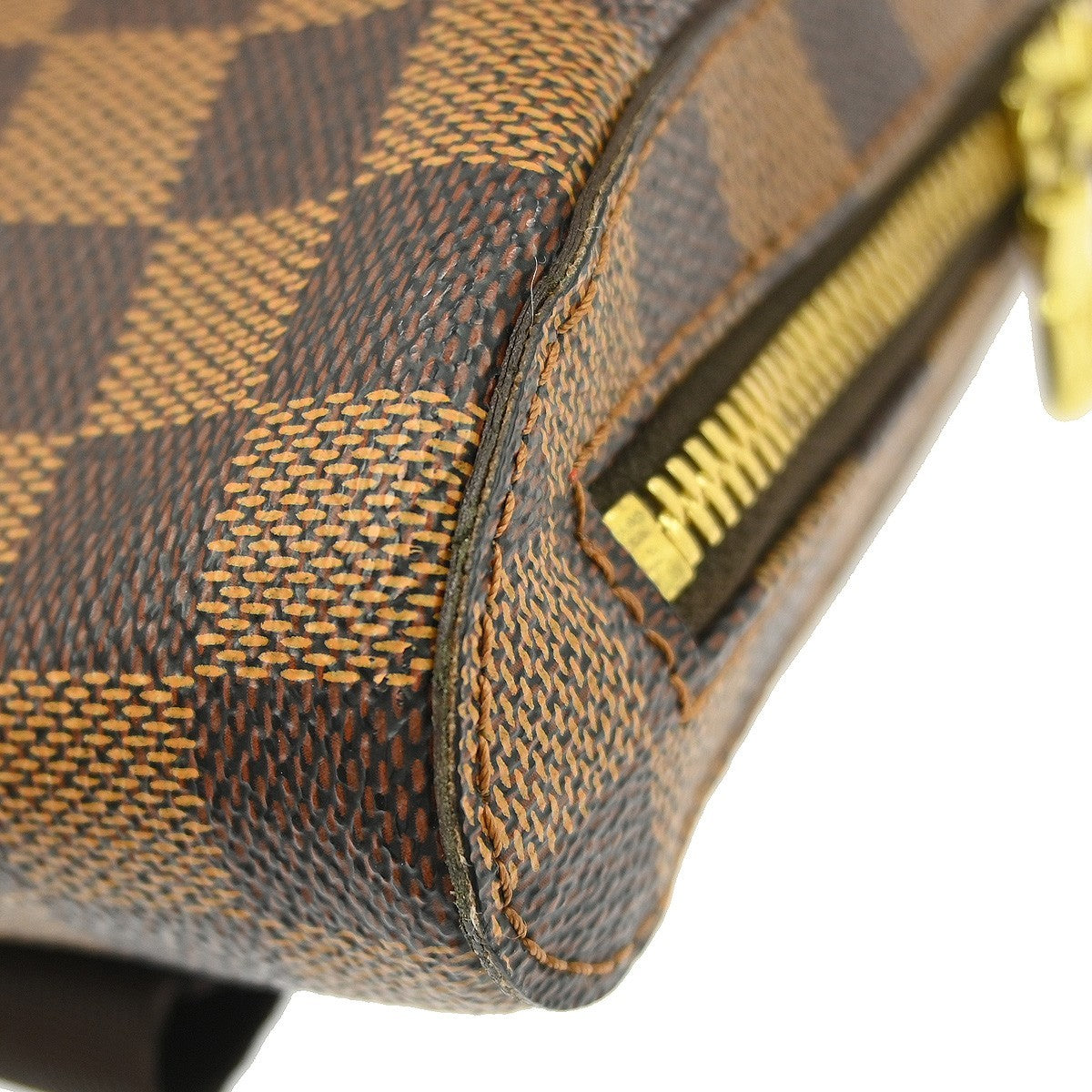 Louis Vuitton Geronimos Waist Bag Damier Brown Canvas Shoulder Bag Bag (Pre-Owned)