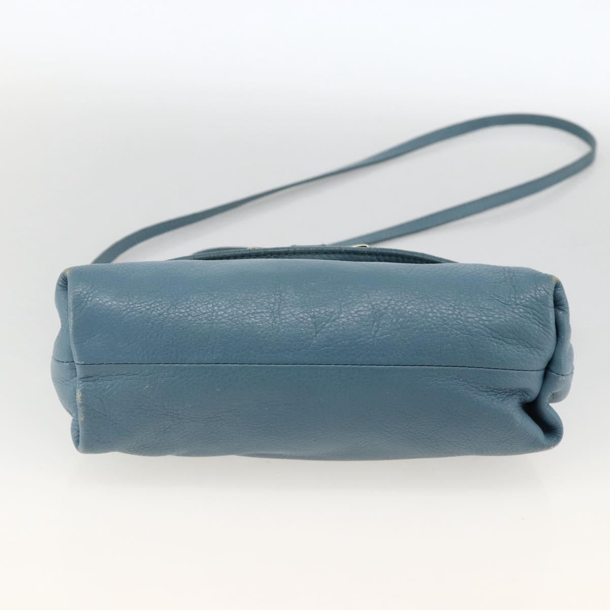 Chloe Lily Handbag Leather Blue Leather Handbag (Pre-Owned)