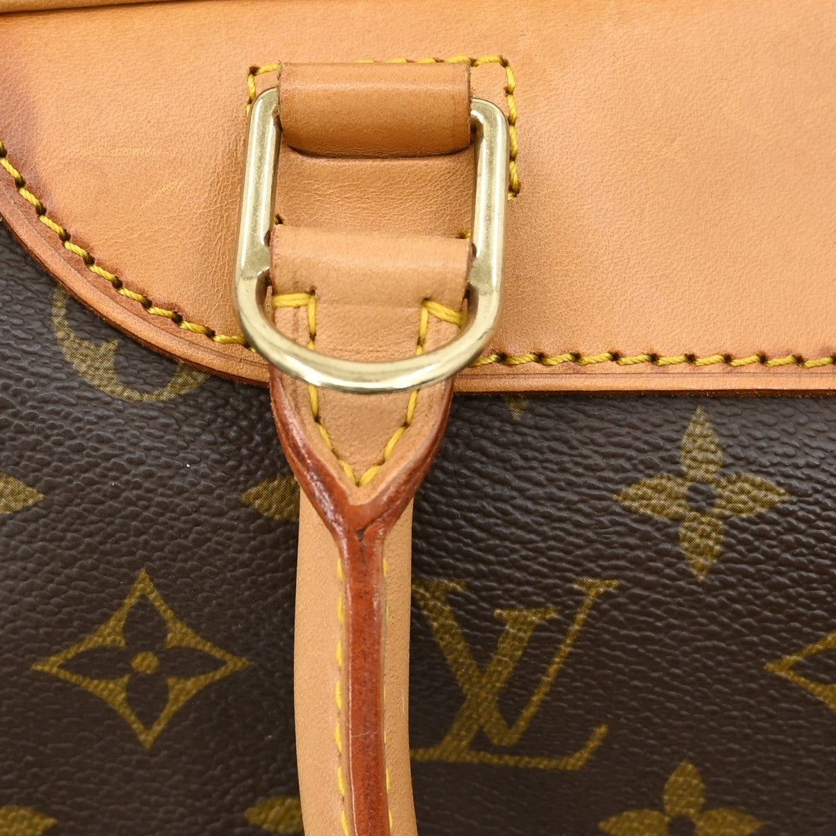 Louis Vuitton Deauville Handbag Monogram Canvas Brown Canvas Handbag (Pre-Owned)