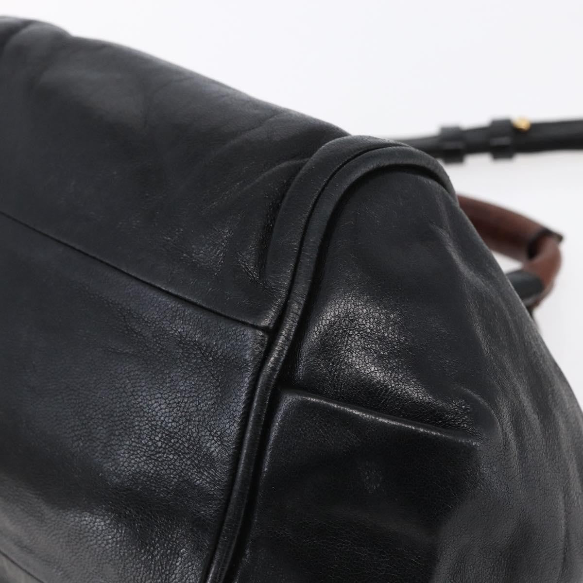 Chloe Ethel Handbag Leather Black Leather Handbag (Pre-Owned)