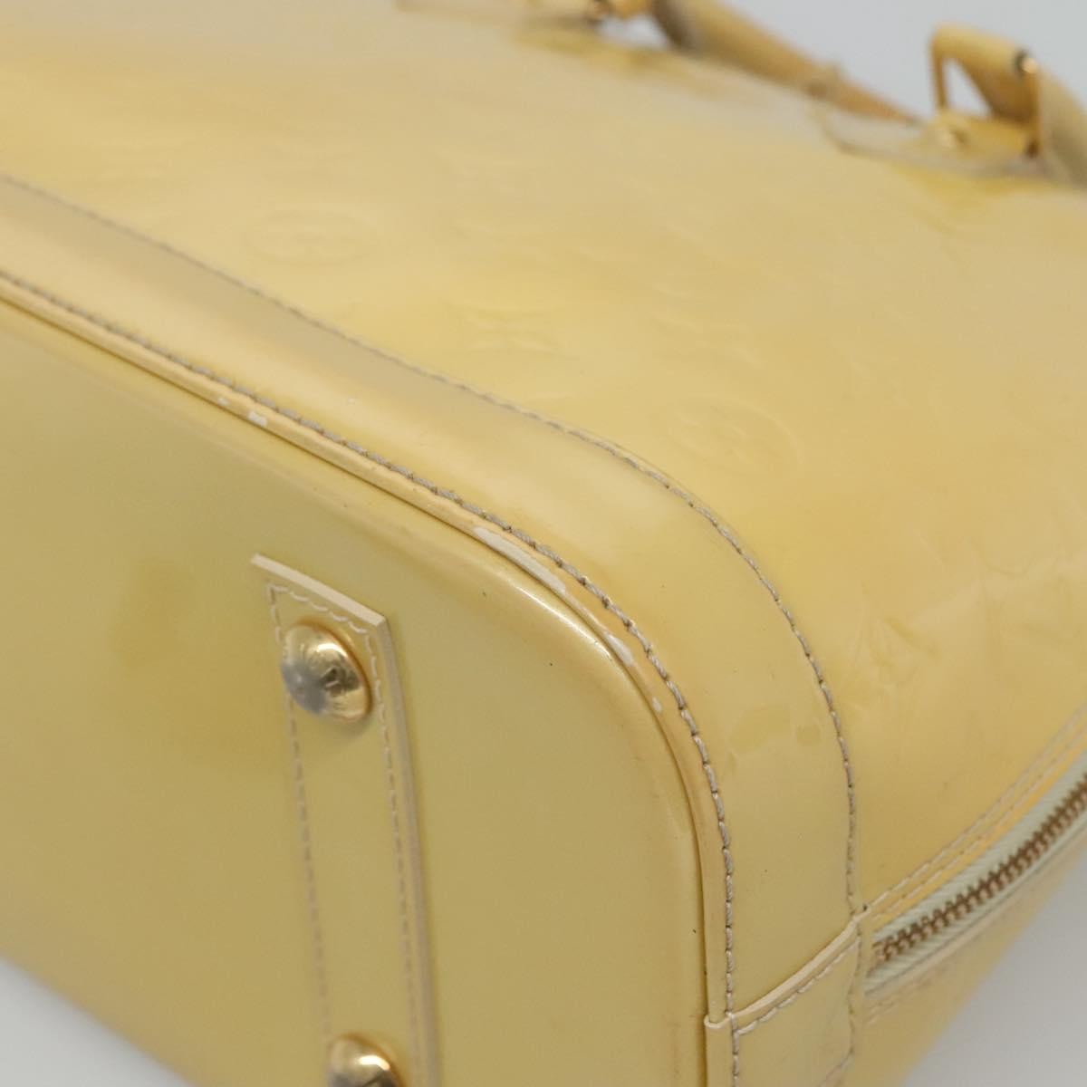 Louis Vuitton Alma Handbag Patent Leather Yellow Patent_Leather Handbag (Pre-Owned)
