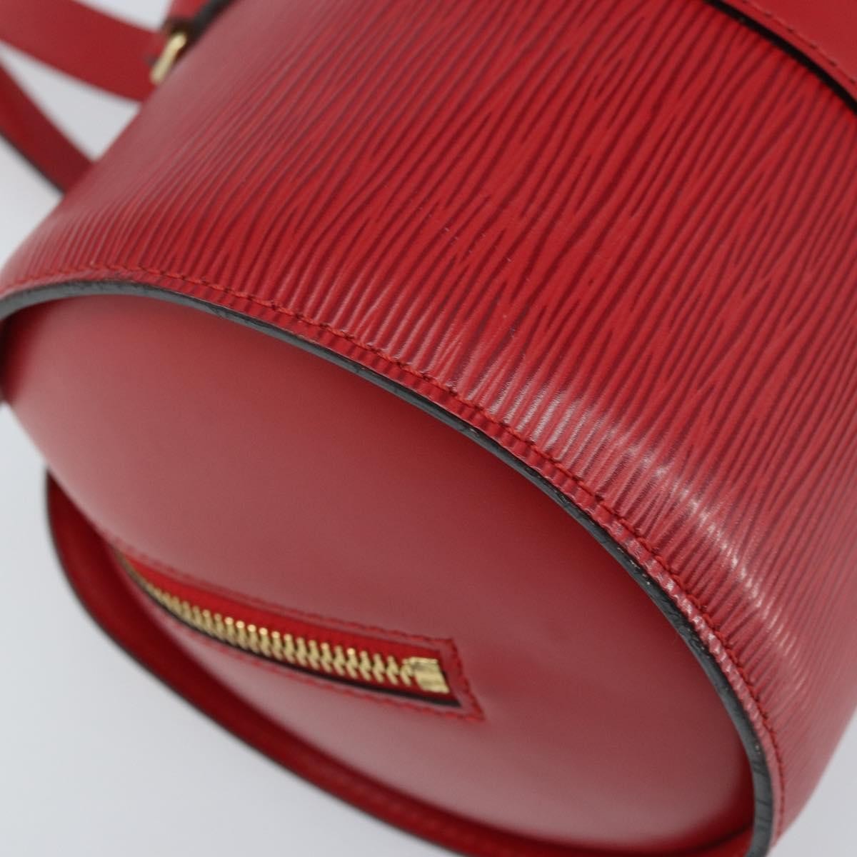 Louis Vuitton Soufflot Handbag Epi Leather Red Leather Handbag (Pre-Owned)