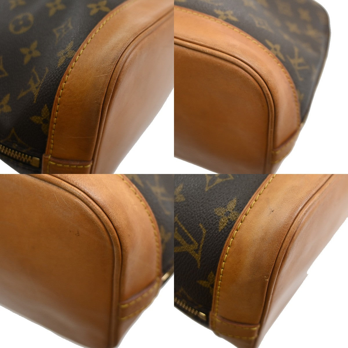 Louis Vuitton Alma Handbag Monogram Canvas Brown Canvas Handbag (Pre-Owned)