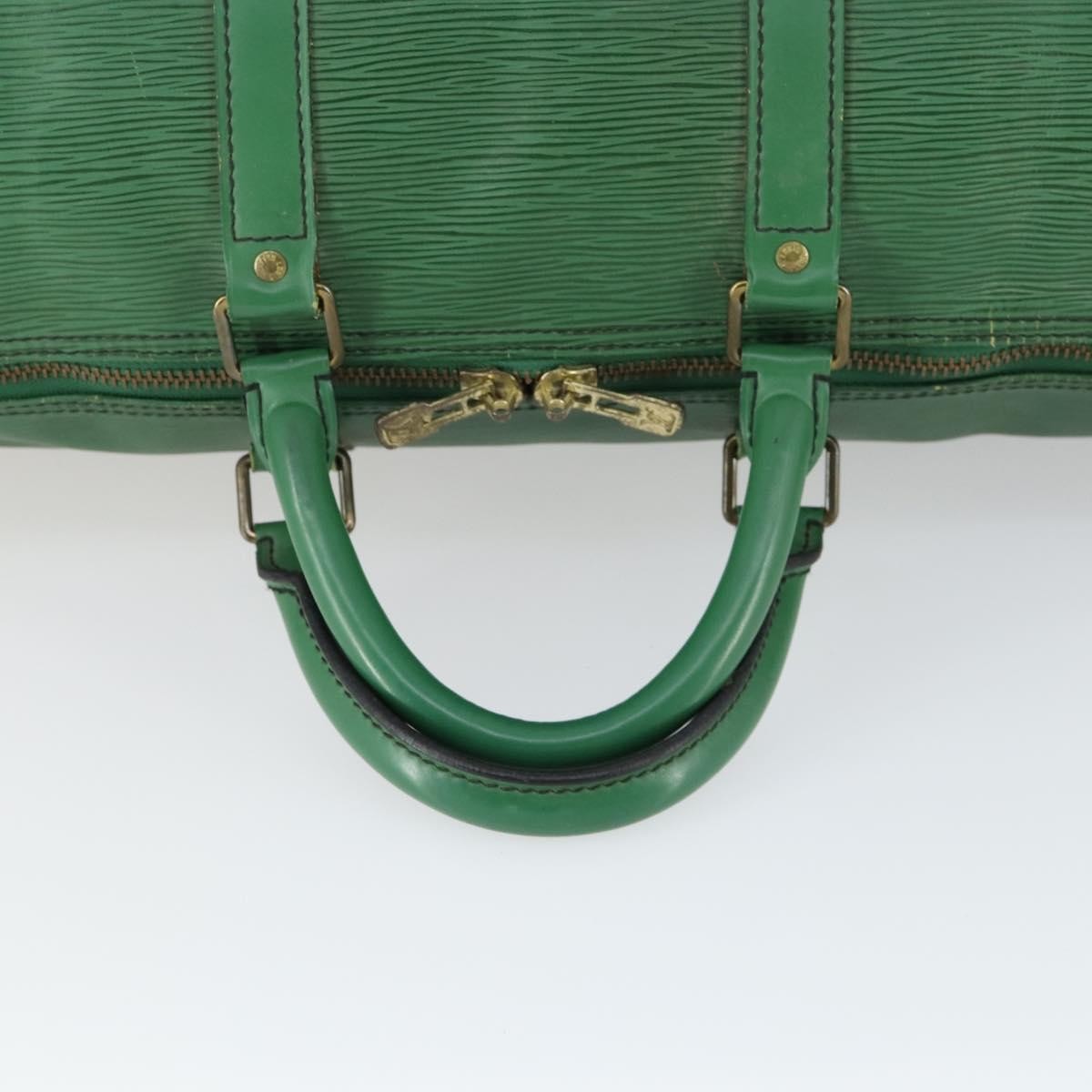 Louis Vuitton Keepall Bag Epi Leather Green Leather Travel Bag Bag (Pre-Owned)
