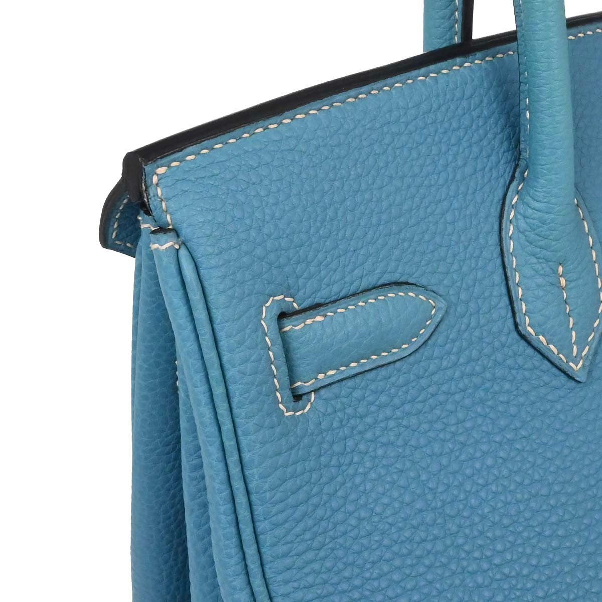 Hermes Touch Birkin Bag Blue Togo With Blue Matte Alligator And Gold Hardware Blue Leather Handbag (Pre-Owned)