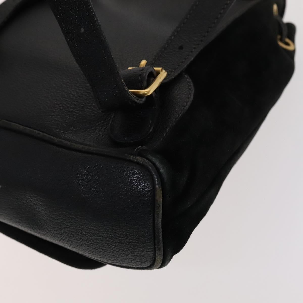 Gucci Gucci Bamboo Backpack Daim Black Suede Backpack Bag (Pre-Owned)